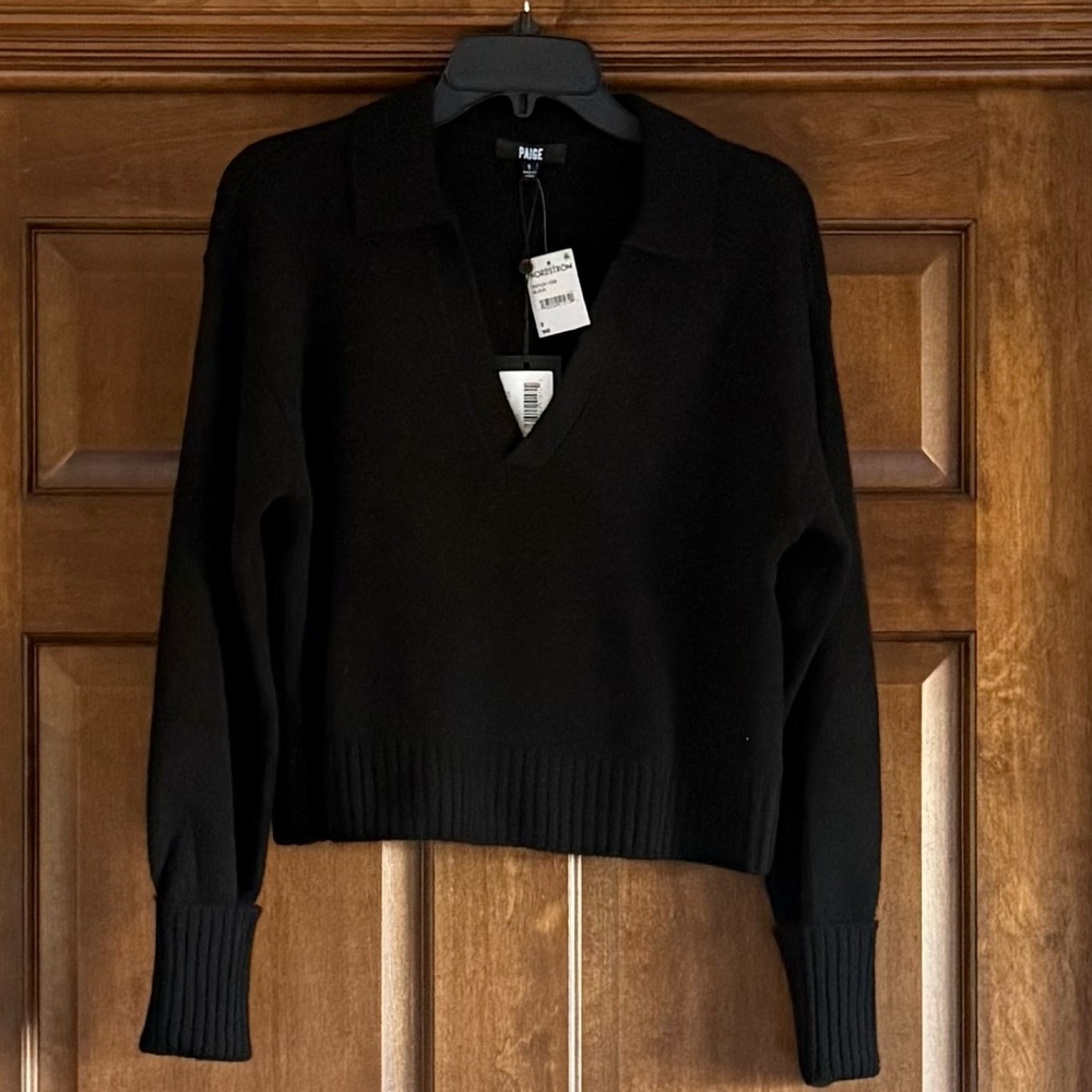 NWT PAIGE Maxie Sweater black Cashmere XS